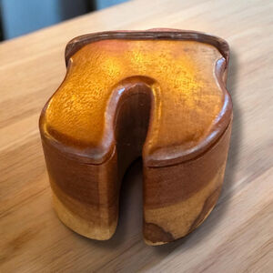 Vintage Wooden Acorn Puzzle Box Tooth Treasure Box Present Puzzle Nut Puzzle MCM